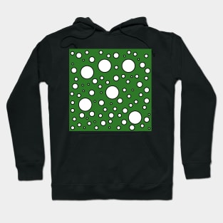 green white and black polka dot pop art design Hoodie